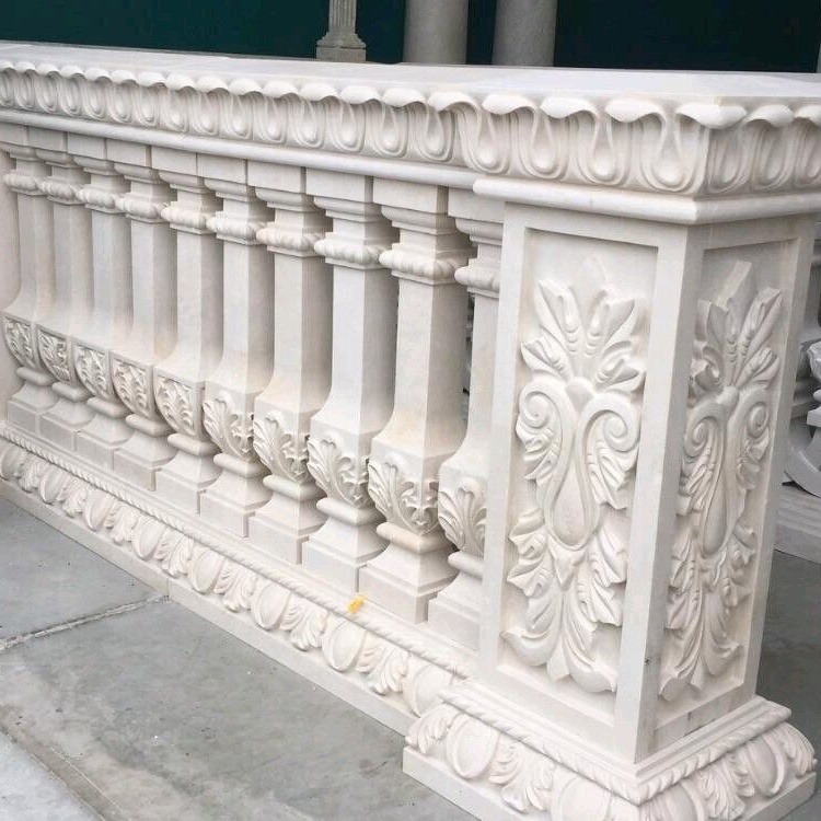 White Onyx Marble Stone Stair Handrail Customized for Villa and House Decorative Baluster