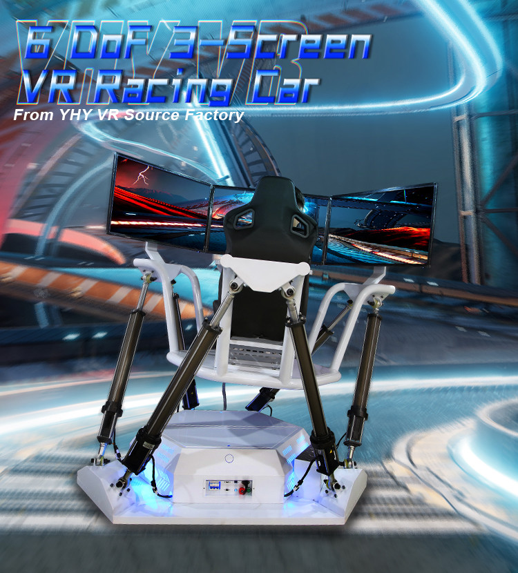Immersive Experience 6 DoF VR Racing Simulator Amusement Game Equipment