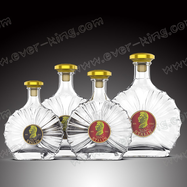 Electroplating 750ML Cognac Empty Alcohol Bottles