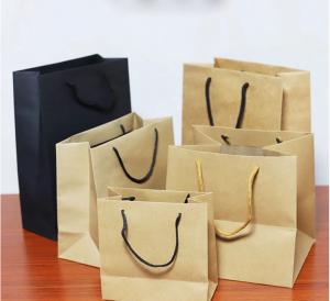  High Durability Custom Printed Kraft Paper Bags Eco Friendly High Tear Resistance Manufactures