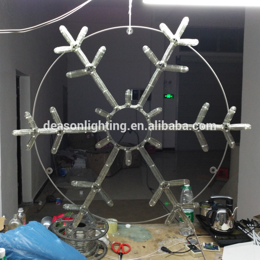 led christmas snowflake rope light