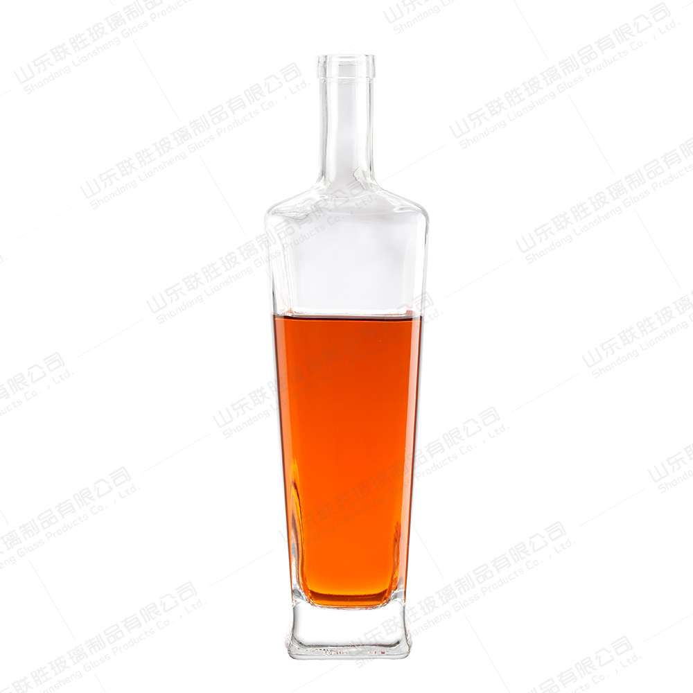 Clear Liquor Glass Bottle for Wine 500ml 750ml Tequila Glass Bottle in Healthy Glass