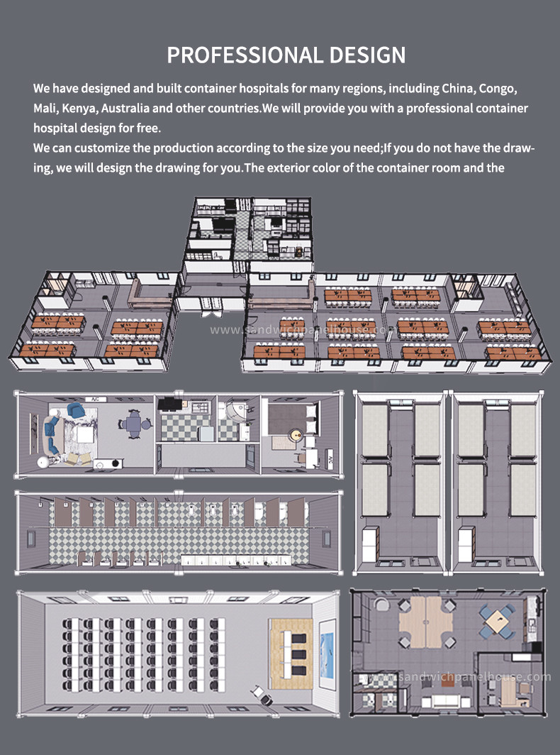 Sandwich Panels Flat Pack Prefab House Mining Site Accommodation Use