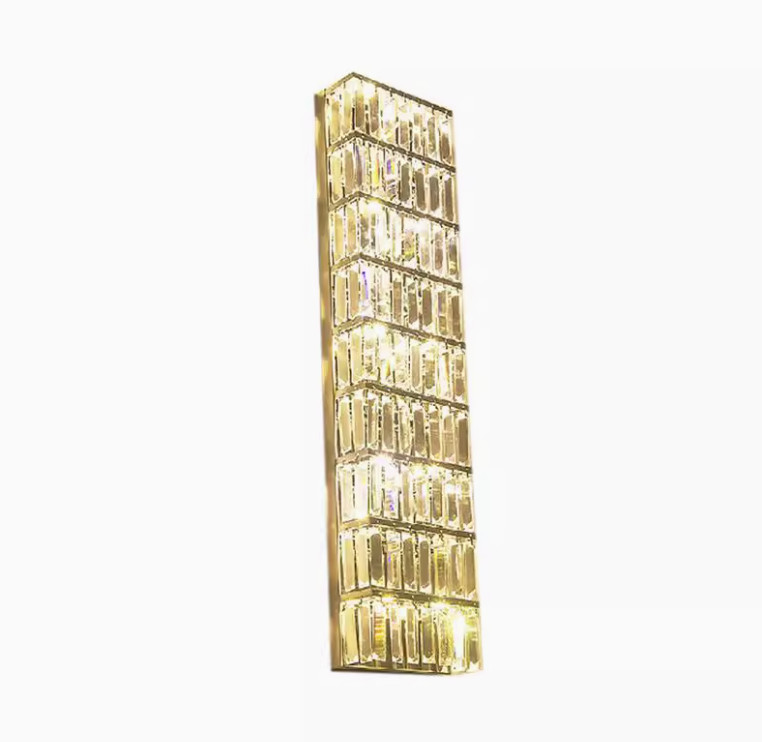 Crystal long wall lamp hotel lobby club hall large long wall lamp villa sales office banquet hall high wall lamp