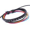 Buy cheap Metal studs leather bracelets with multi strings cords, free size leather from wholesalers