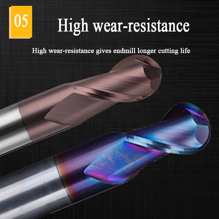 CNC Tungsten Carbide End Mill 2mm 12mm 6mm 200 mm 6 Ballnose Ball Nose Milling Cutters