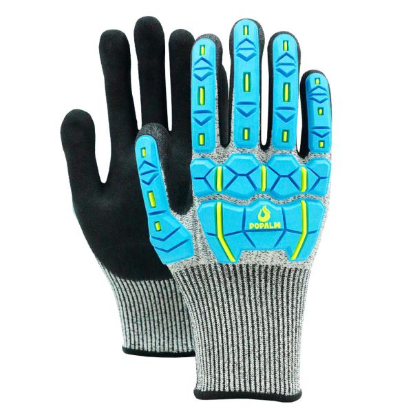 Heavy Duty Impact Protection Safety Work TPR Gloves Comfort In Tough Work