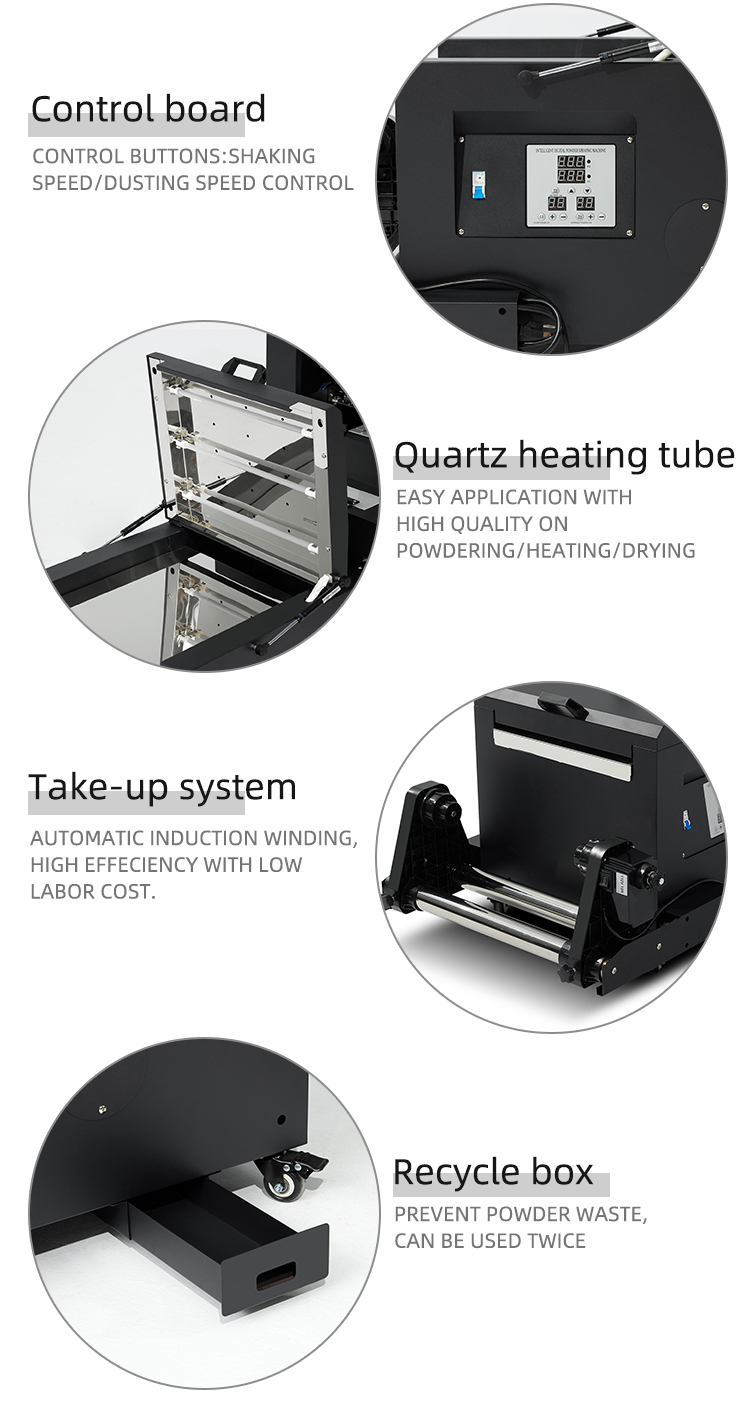 Film Cloth Digital Dtf Printer High Speed Printing Multicolor Bright Colors XP600 Heads