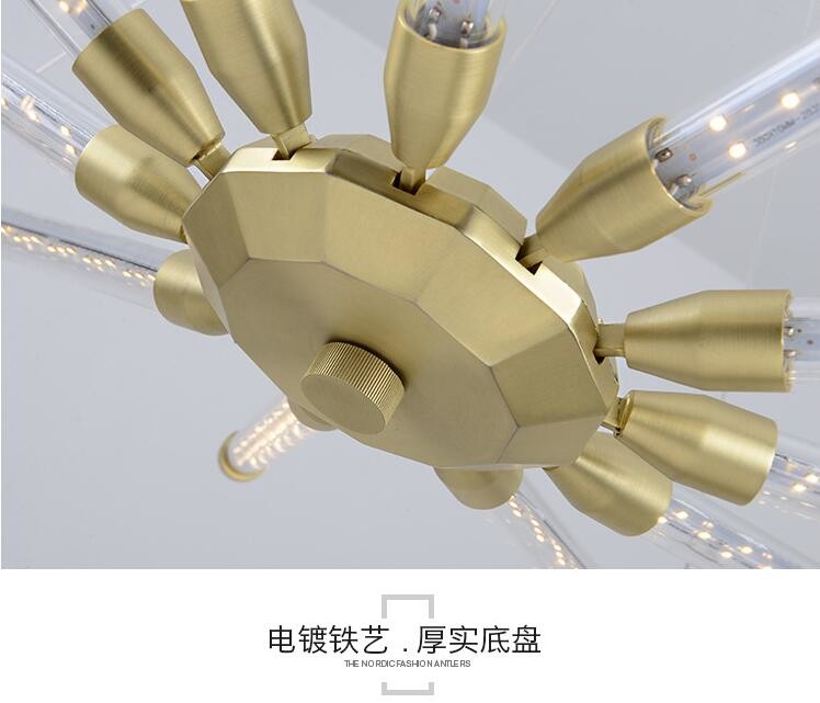 Post-modern minimalist chandelier Creative retractable bedroom living room Kroon 11 chandelier(WH-MI-332)