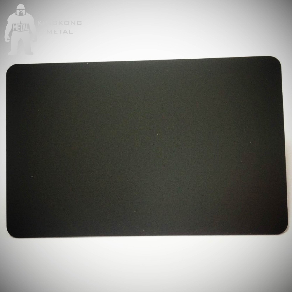 Blank Matte Black Metal Business Cards , Plain Black Business Cards 85x54x0.3mm
