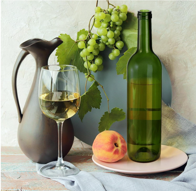 Green Wine Glass Bottles with Rubber Stopper Sealing Type Acceptable Customer's Logo