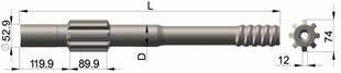 Ingersoll Rand High Precision Threaded Drill Shank Adapter T38 T45 T51 Black Color