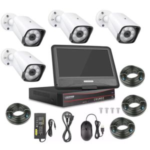 IP66 2.0MP 4chs CCTV IP POE Nvr With 10.1" Monitor