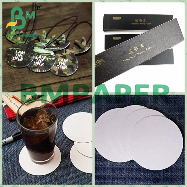 0.6 mm Pure White Absorbent Blotter Paper For Drink Coasters Or Testing Perfume