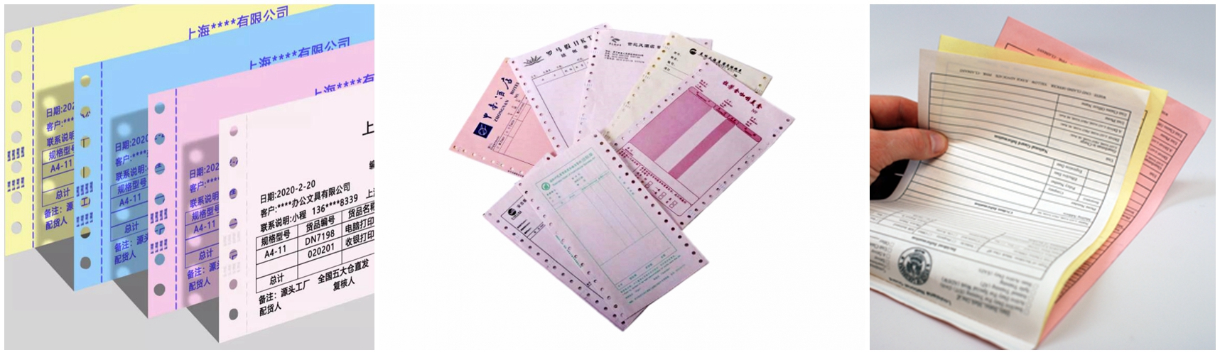Multi-Colored Carbonless Paper High Smooth Self Contained NCR Receipt Paper