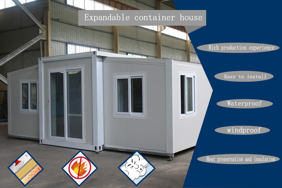 Portable Expandable Container House 20ft Home With PVC Board Floor