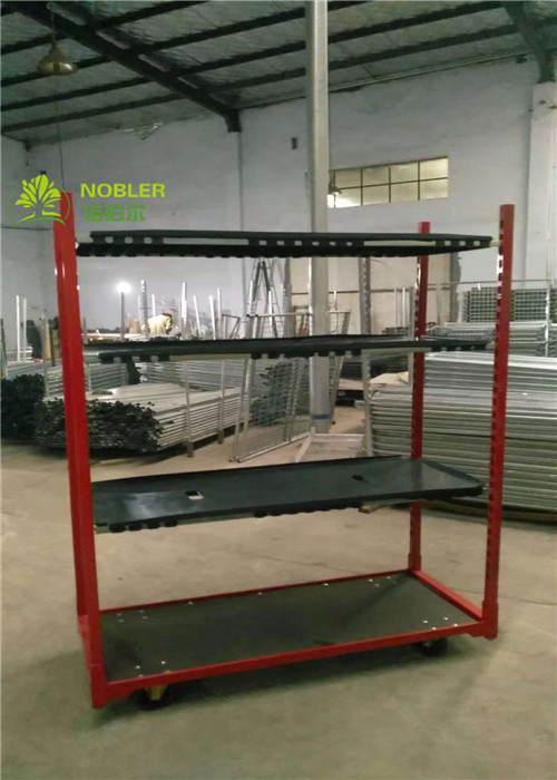 Galvanized 1350*565*1900MM Danish Flower Pot Trolley