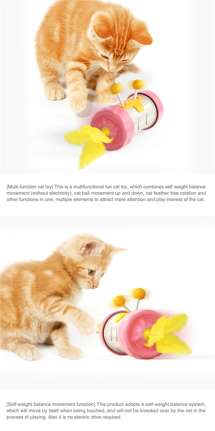 Hot Sale Cat Balance Car Cat Catnip Hair Interactive Self-playing Pet Toy