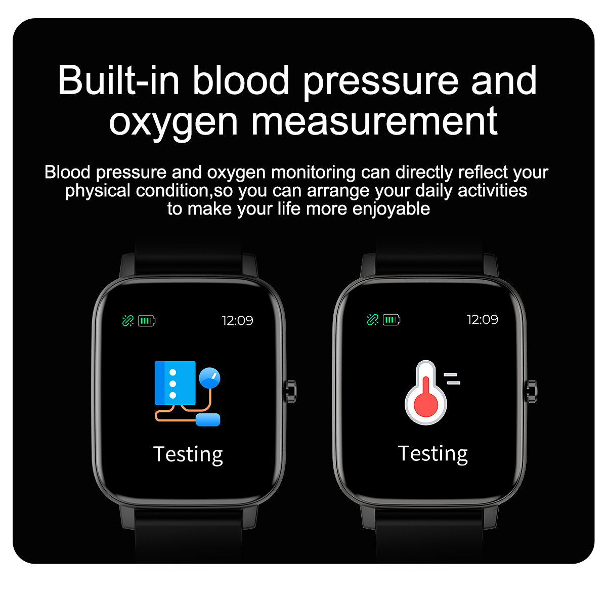 Touch Screen Wristwatch 1.69inch Fitness Tracker Smart Watch