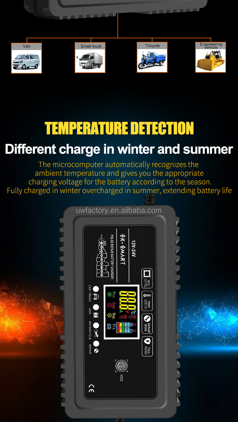Electric Vehicle Lead Acid Battery Charger 12V 10A 24V 5A for Scooters and E-bikes Connector Current Protection