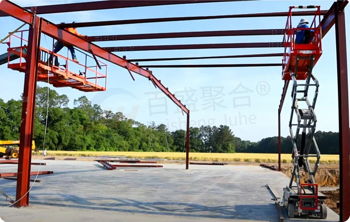 Light Prefab Building Steel Structure Workshop with C.Z Shape Steel Channel Purlin Made