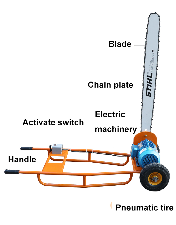 Electric Chainsaw Machine For Wood Cutting Cutting Maximum Diameter 800-1700mm
