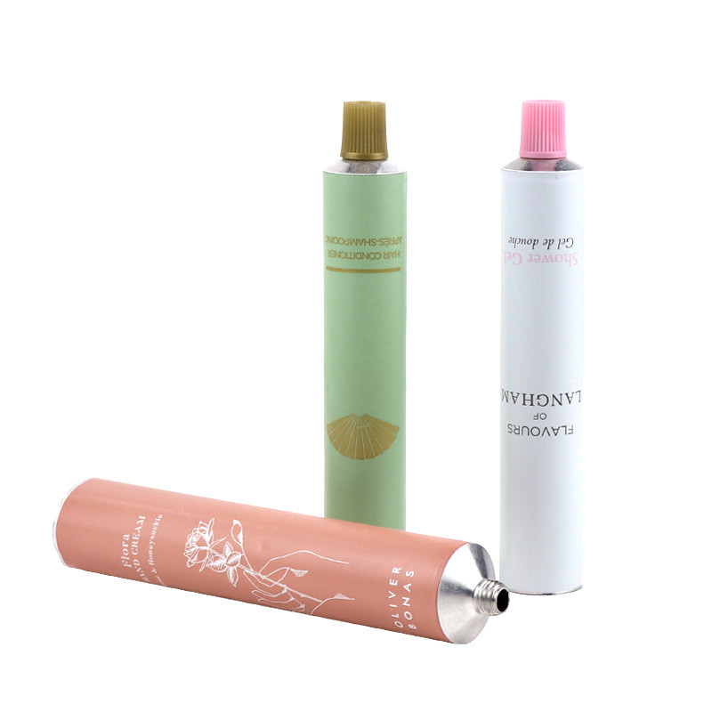 0.27oz-13oz Aluminium Tubes Cosmetics Packaging Cinnamon Pink Metal Hand Cream Tubes