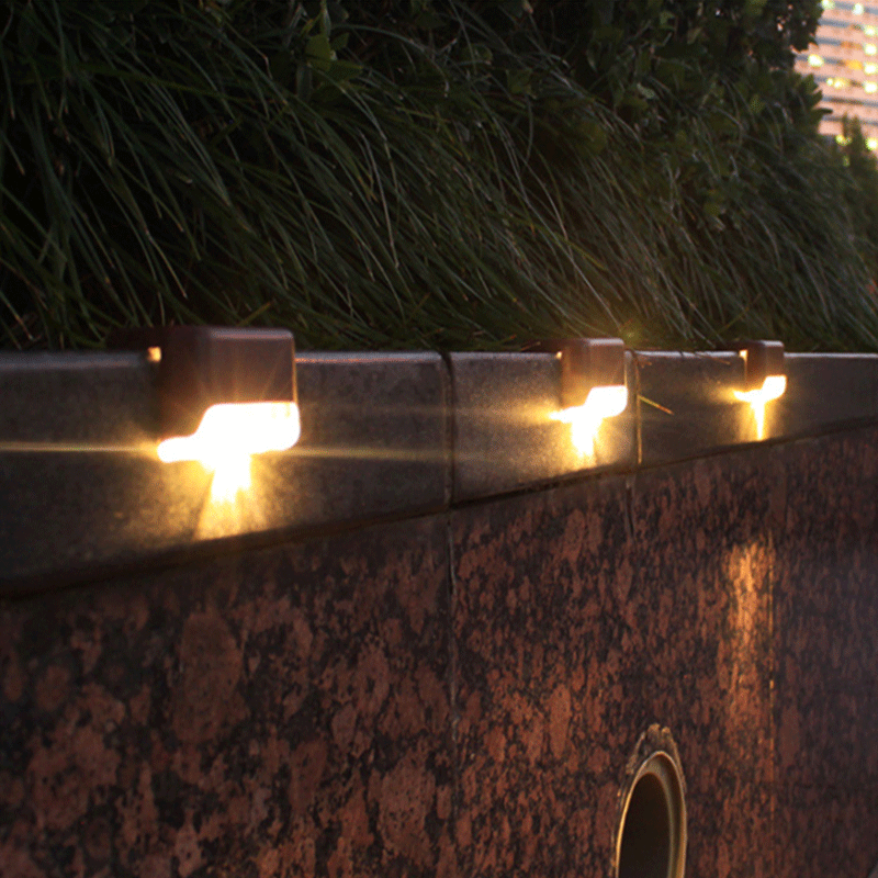 led solar step fence light