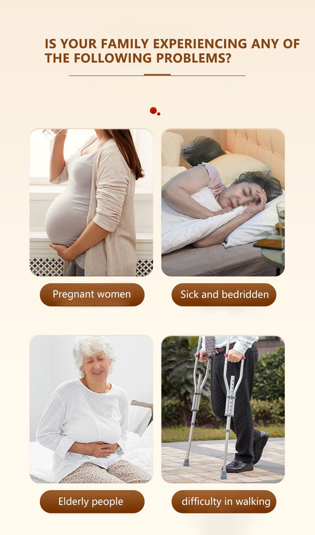 Pregnant Women and Elderly People Sit in Potty Chairs with Wheels