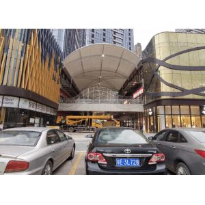 Heat - Resistant Tensile Membrane Canopy Tensile Fabric Roof Structures