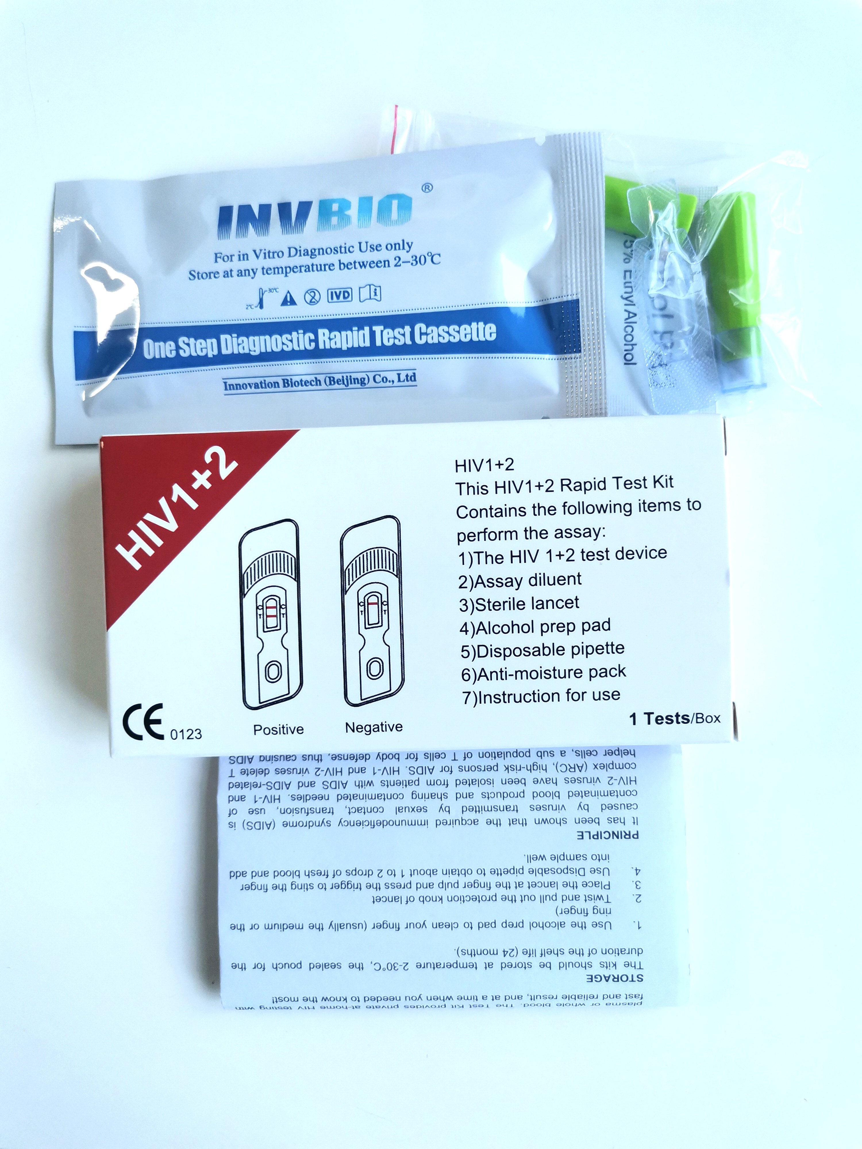 Blood Msds Instant Hiv Test Kit / Strip 98% Accuracy