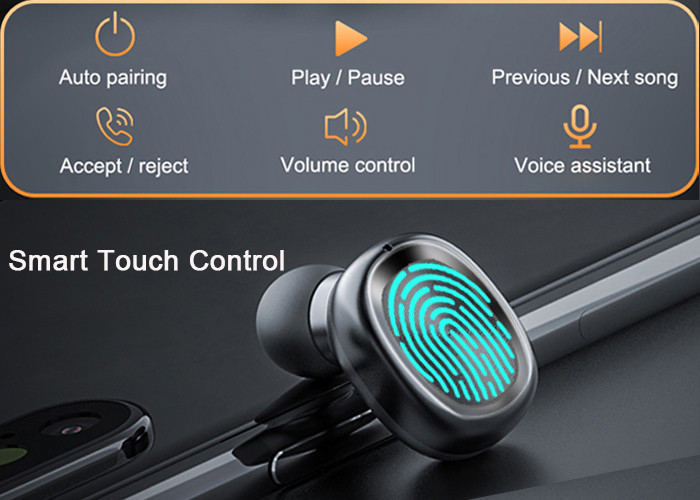 DC5V Active Noise Cancelling Earphones 18H Playtime TWS Sports Headphones