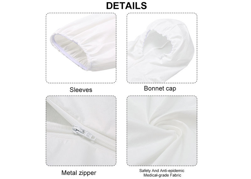 Antivirus Disposable Protective Coveralls Against Germs Lightweight Design