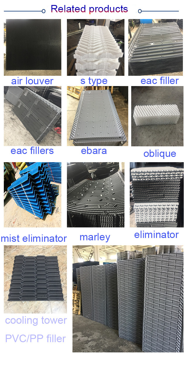 19mm International Cooling Tower Fill Media 0.32-0.6mm 1020/1220/1520mm