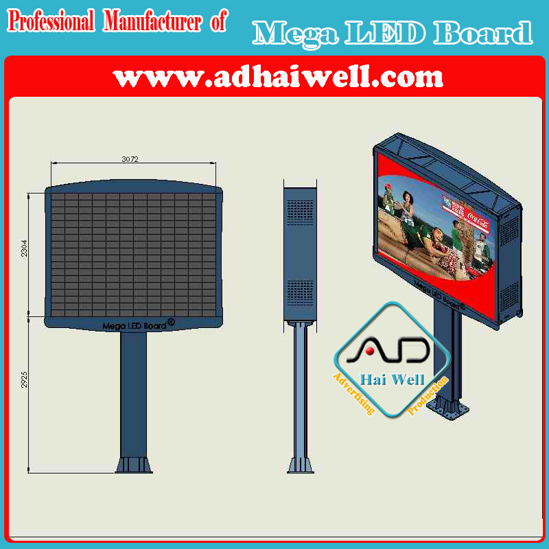 China Supplier Cheap Price Roundabout Outdoor SMD Digital LED P8 TV Display Billboard