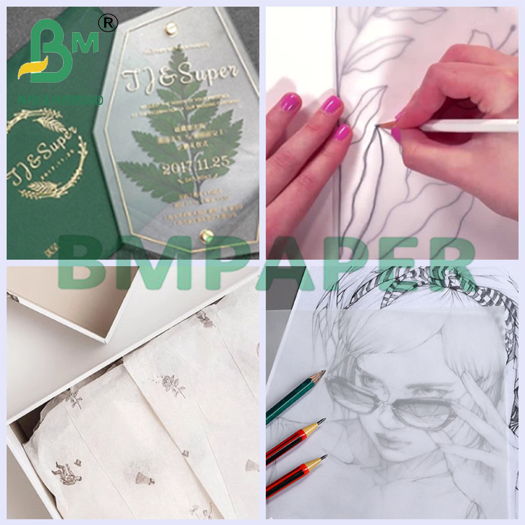 115g 155g 285g Good Strength White Vellum Tracing Paper 787mm Width