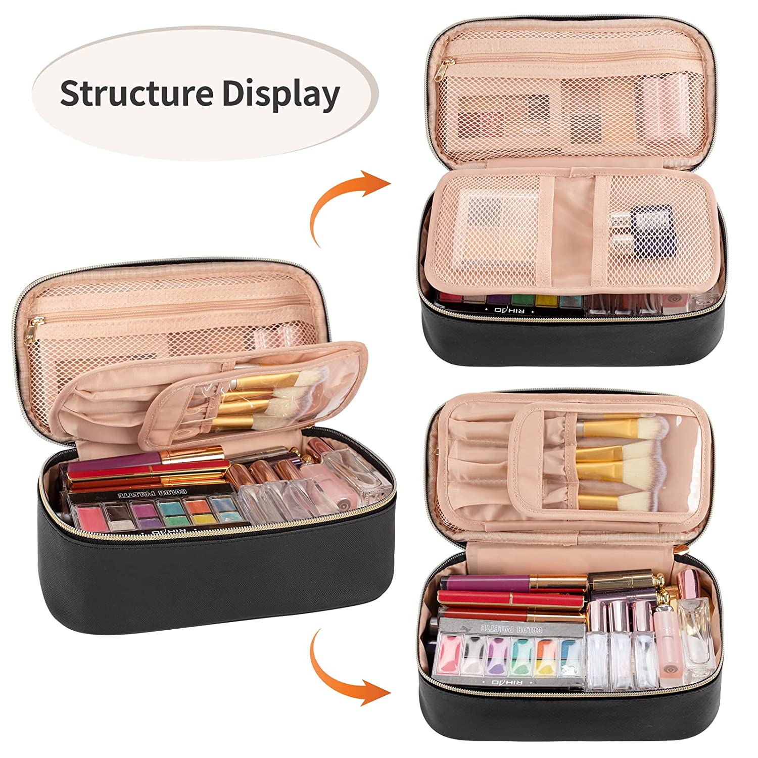 Small Cosmetic Bag,Portable Cute Travel Makeup Bag for Women and girls
