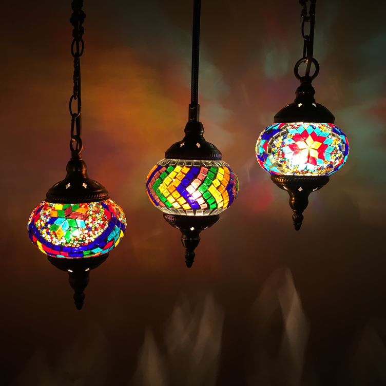 Mediterranean style Art Deco handmade Turkish Mosaic Pendant Lamp(WH-DC-18)