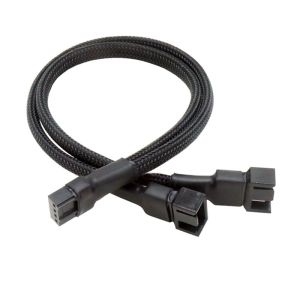 China PWM Fan Splitter with 4-Pin PWM Connector and 300mm Braided Mesh Sleeve for PC Cooling on sale