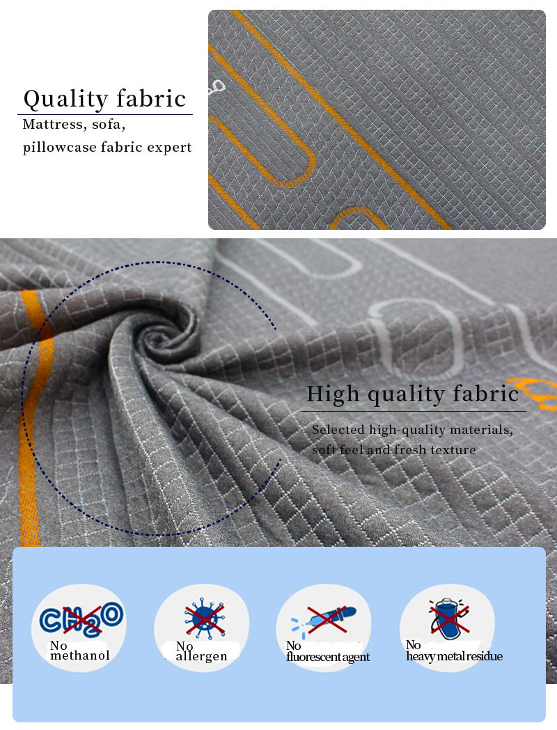 New knitted jacquard polyester fabric high quality mattress fabric bedding fabric