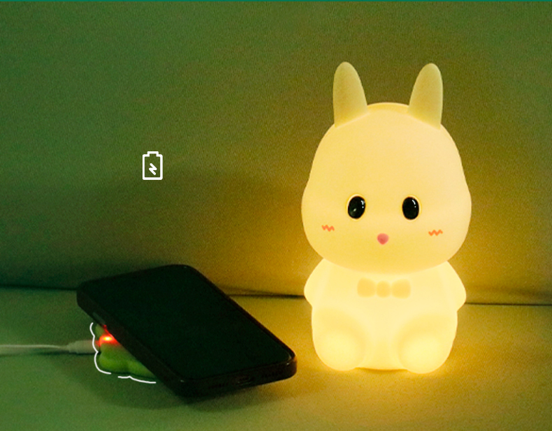 Touch Control Custom Home Decorative Luminous Light Rabbits Animal Lamp LED Night Light