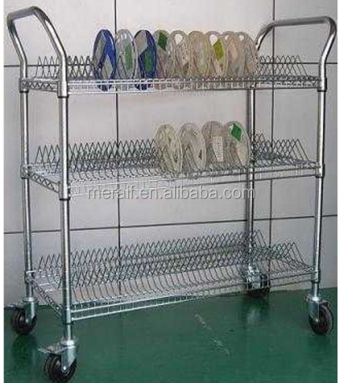 Factory price wholesale ESD PCB Shelving Trolly Cart Stainless Steel Cart SMT Reel Storage Cart SMT Reel Rack