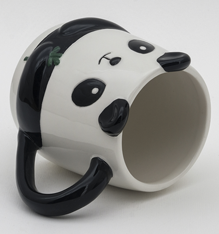 Wholesale customized handmade cute animal 3d drinking cups tea coffee ceramic mug gift