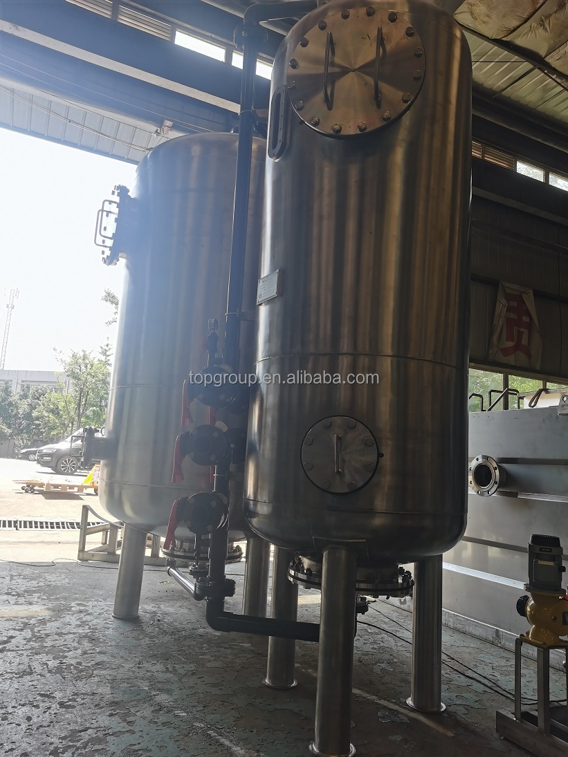 SS304/SS316 Water Nozzle TPSF Automatic Backflush Quartz Sand Filter for Water Treatment