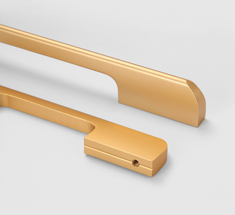 Extra Long Gold Wardrobe Cabinet Closet Door Handles Furniture Aluminium Profiles