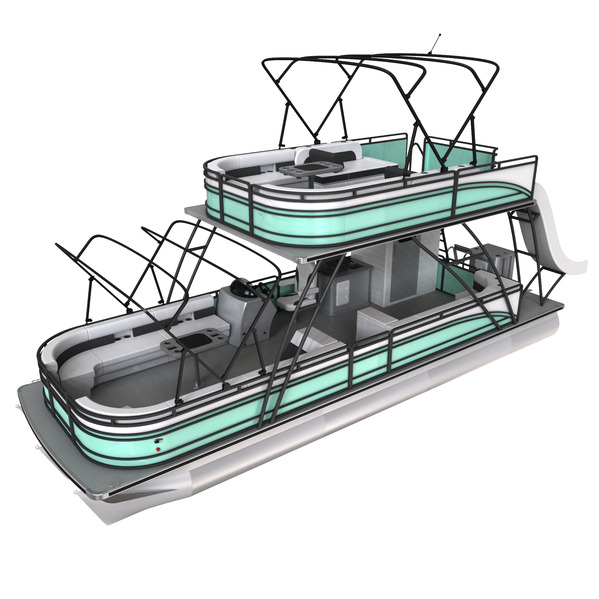  Double Decker Pontoon Boat with 12 Cup Holders, 18-22 People Capacity, and 9.2m Length for Ultimate Water Entertainment Manufactures