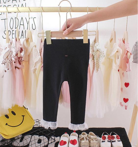 Nylon Children'S Casual Trousers Color Fade Proof High Waisted Straight Leg