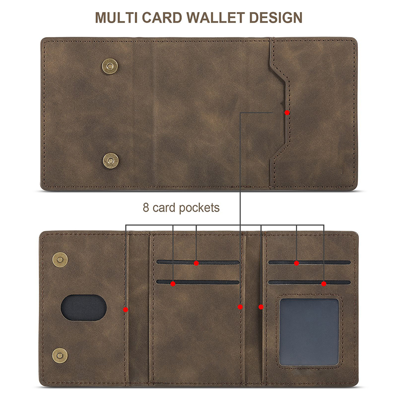 NO Private Mold PU Leather Magnetic Card Pocket Case for Samsung Galaxy S22 S23 Ultra