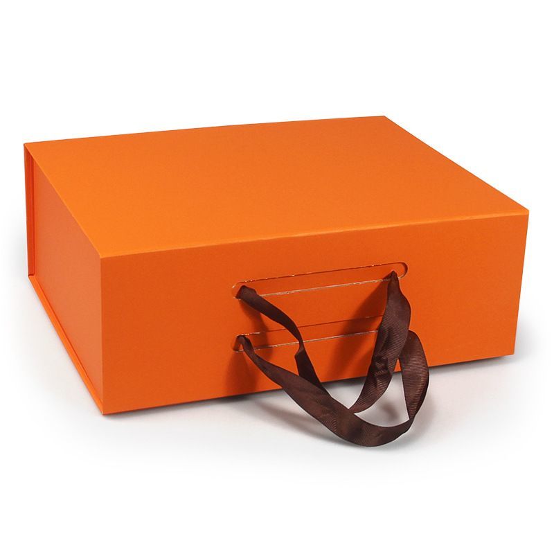 Foldable Rigid Cardboard Cosmetics Makeup Jewelry Clothes Magnetic Folding Closure Shopping Black Paper Gift Packaging Packing Box for Watch Wedding Party