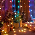 Leather Thread LED Bubble Ball Lights Room Atmosphere Garden Decoration Lamp